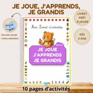 page de jeux de logique dans mon livret d'activités enfant plastifié